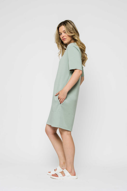 Nell-Luxe Fleece Tee Dress